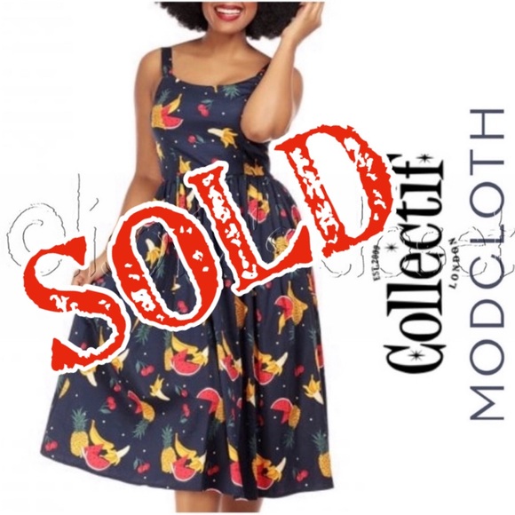 Modcloth Dresses & Skirts - Collectif x ModCloth Daytime’s Finest Fruit Retro Dress UK 26 = US 22 or 3X